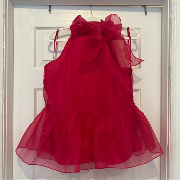 FTF Fashion To Figure Annabeth Bow Detail Halter Top in Primrose - Picture 2 of 4